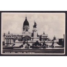 PLAZA DEL CONGRESO ANTIGUA TARJETA POSTAL